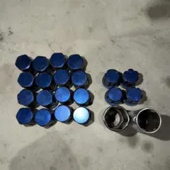 ホイールナット　アルミ　ブルー　青　ロックナット m12x1.25 ２０個セット