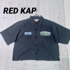 【リメイク】RED KAP レッドキャップ ショート丈 ワークシャツ ワッペンM