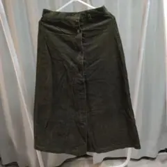 GUロングスカートコーデュロイ　M
