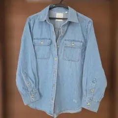 【美品】ユニクロ×JW ANDERSON デニムオーバーサイズシャツ M