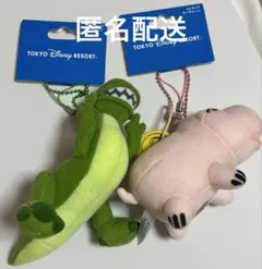 ディズニートイストーリーキーチェーンぬいぐるみストラップ　レックス・ハム