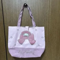 マイメロ　コーデュロイ　トートバッグ　マチあり