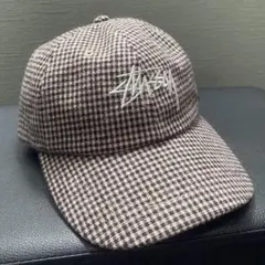 Stussy キャップ　ブラウンチェック