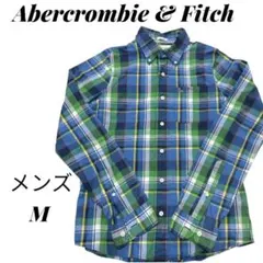 【アバクロンビー&フィッチ】チェックシャツ 春シャツ ボタンダウン Mサイズ