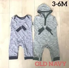 ★Sale中★【OLD NAVY】3-6M★ロンパース2枚セット