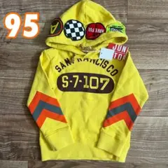 新品 JUNK STORE パーカー 95 イエロー　綿100%
