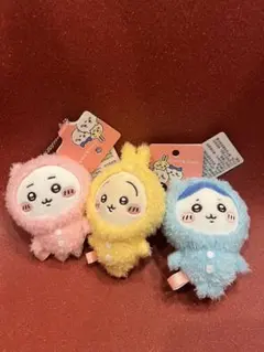 ちいかわ　ぬいぐるみストラップ　3点セット　パジャママスコット　新品