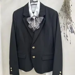 spice candy フォーマル セットアップ　紺ブレ リボン160 卒服