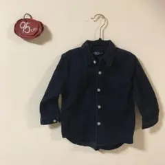 Aqua Blues 95cm コーデュロイシャツ　ネイビー　濃紺