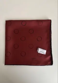 マーガレット ハウエル シルク100% スカーフ ドット　赤