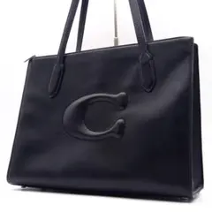 COACH コーチ CR096 ニーナ トートバッグ ビジネス レザー 黒 A4 