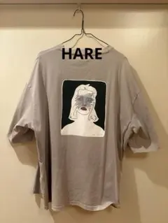 HARE 半袖Tシャツ Mサイズ ライトグレー