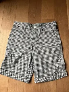 NIKE GOLF チェック柄ショートグレー系　M