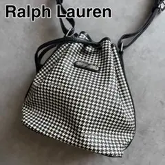極美品 RalphLauren ラルフローレン ハンドバッグ ブラック レザー レザー スモール Tanner ショルダー バッグ