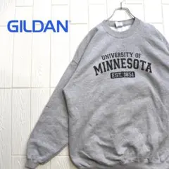 0119B 90s GILDAN ミネソタ大学 カレッジスウェットXL グレー