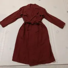 バーガンディ ロングコート S