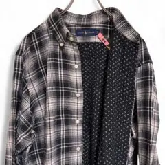 RALPH LAUREN チェック柄 裏地付き 長袖 シャツ XL