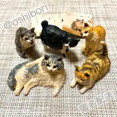 3F ビンテージ犬猫フィギュア5体セット 昭和レトロ 雑貨 インテリア 