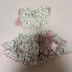 パンパンチュチュ　スタイ　ブルマ　セット　花　ピンク
