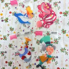 ディズニーストア　不思議の国のアリス　ステッカー シール　4枚　未使用