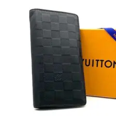 【極美品】 ルイヴィトン 長財布 ダミエ アンフィニ ポルトフォイユ ブラザ 黒 LOUIS VUITTON ルイ・ヴィトン 長財布 ポルトフォイユ ブラザ