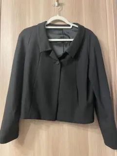 ノーカラージャケット ブラック