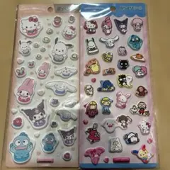 ぷっくりシール　サンリオキャラクターズ　正規品　キティ　ポチャッコ　シナモロール