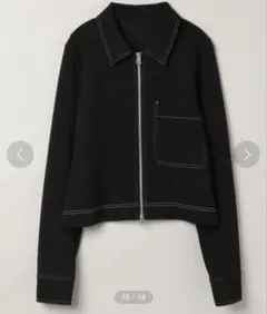 JEANASIS ブラック ジップアップジャケット Fサイズ