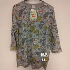 TOM AND JERRY アニメキャラクター 7分Tシャツ LL 新品
