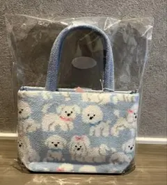 新品 フェイラー FEILER モフモフワンチャン シルバーグレー トート