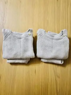 H&M オーガニックコットン ベビーニット　2着セット売り