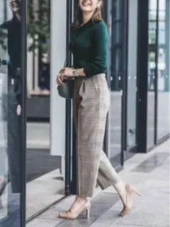 ORIHICA オリヒカ クラッシーコラボ チェック柄 ペグトップ パンツ 新品