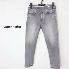 【upper hights】　グレー スキニージーンズ 大きめ　デニム