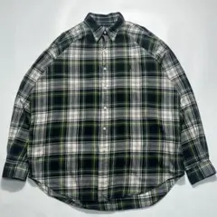 未使用に近い＊ラルフローレン タータンチェック シャツ 深緑 お洗濯可 
