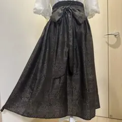 No.469 大島紬リメイク6枚剥ギャザースカート