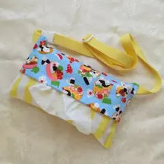 【おべんとう柄】ショルダーティッシュ 移動ティッシュケース