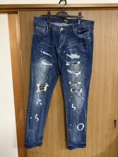 亀梨和也着用 AMIRI ロゴ ジャガード snap off ジーンズ