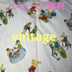usaヴィンテージ　綿生地　ジャージ素材　アメコミ