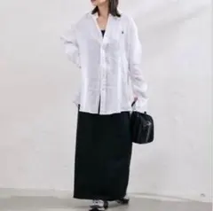 【美品】✨ラルフローレン オーバーサイズ リネンシャツ 人気カラー ボタンダウン