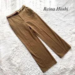 C5【レイナホシ】しまむら　スラックス風パンツ　ウールタッチ　キャメル　上品