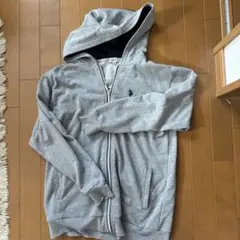 S. POLO ASSN. グレー フード付きパーカー 160
