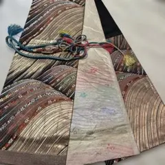 成人式　振袖用　礼装用　六通袋帯438㌢リバーシブル・帯締めセット