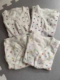 赤ちゃんの城　ベビー肌着 50-60 サイズ　4枚セット 短肌着　長肌着