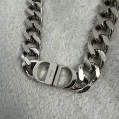 高級✨DIOR CDアイコン　チェーンリンク　ネックレス　シルバー　メンズ