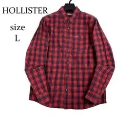 HOLLISTER ホリスター チェックシャツ L 赤 長袖 BDシャツのサムネイル