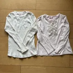 メゾピアノ　長袖　130 ホワイト