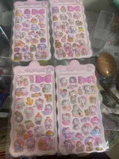 ハローキティ 3Dシール 4シートセット