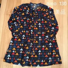 ninoワンピース黒　幾何学模様130