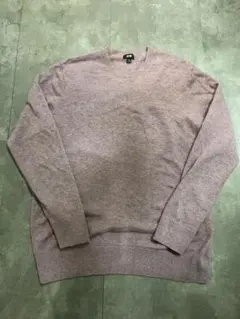【美品】ユニクロ　カシミヤ100%クルーネックセーター 薄紫