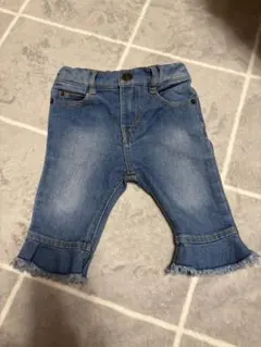 petit main デニム ハーフパンツ 80cm フリル